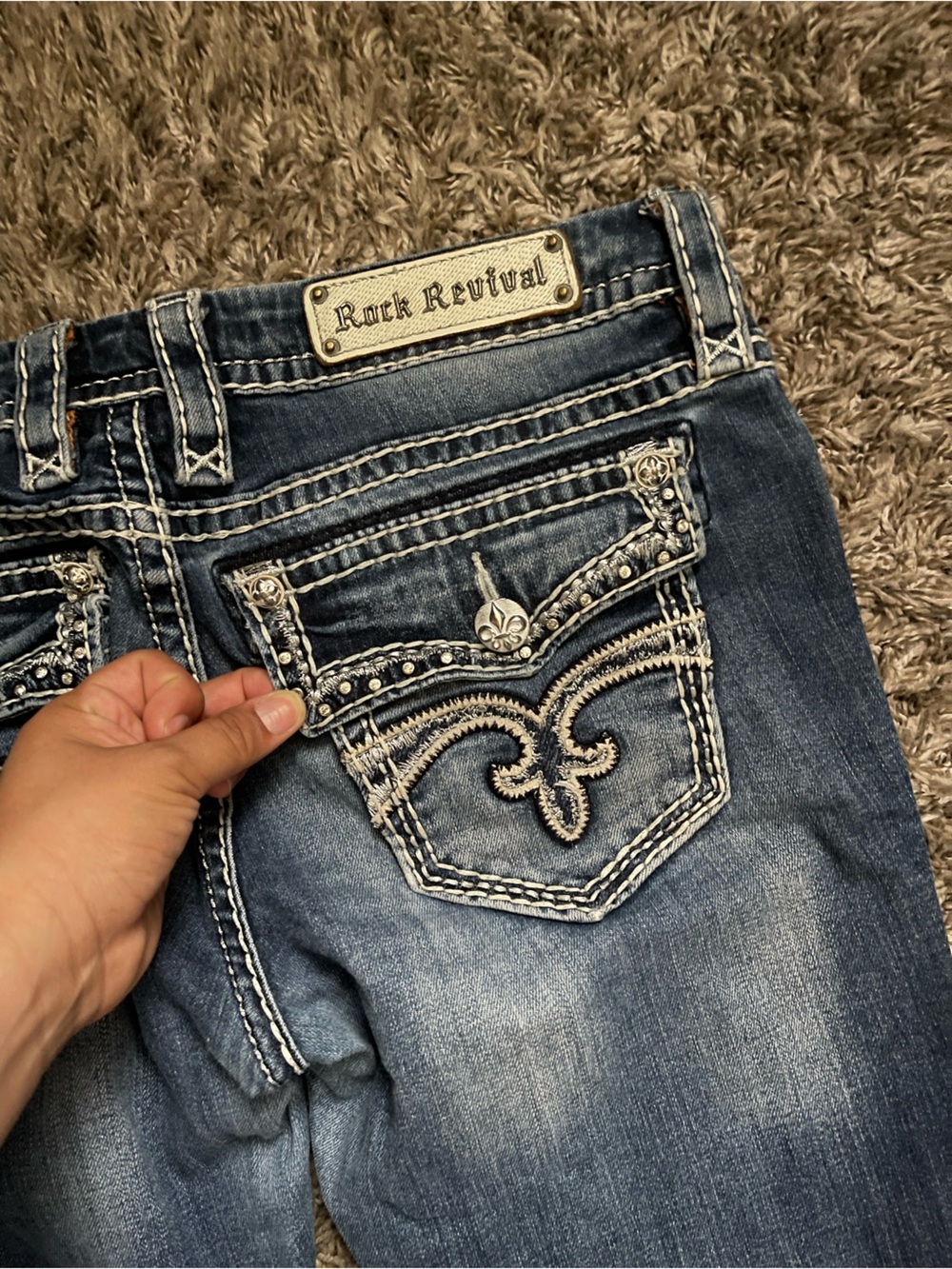 Rock Revival Womens Blue Bootcut Jeans - Picture 8 of 9